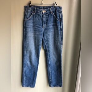 B SIDES BLUE High Waist Straight Leg Jeans Made in USA Size: 26